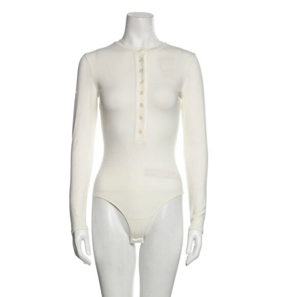 Reformation Cream Long Sleeve Bodysuit - Picture 1 of 8